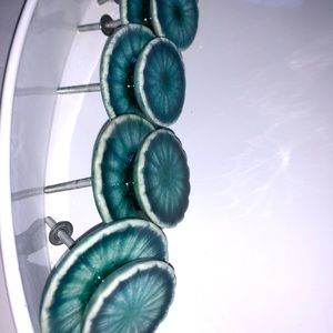 7 ceramic blue/green knobs from Anthropologie
